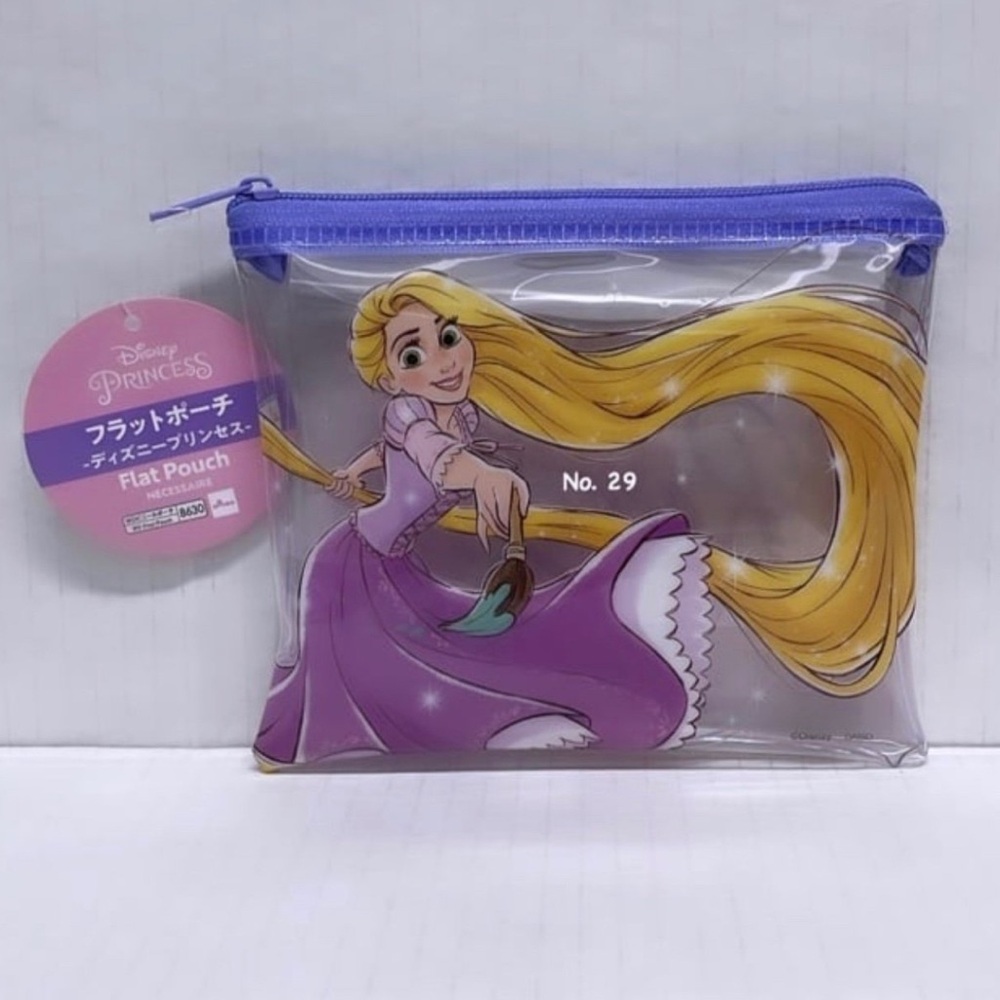 Disney Rapunzel Transparent Double Sided zipper top pouch